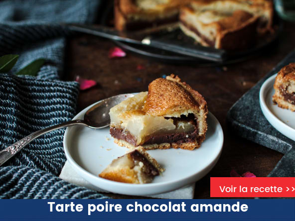 Tarte poire chocolat amande